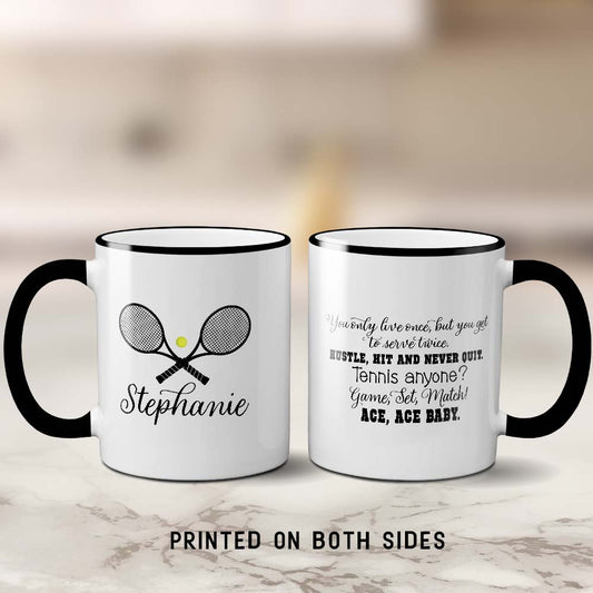 Tennis Player Mug with Quotes